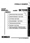 Kobelco SK70SR Crawler Excavator Service Manual        SK70SR,     Kobelco