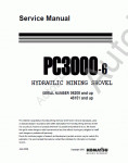Komatsu Hydraulic Mining Shovel PC3000-6 Komatsu Hydraulic Mining Showel PC3000-6 Service Manual