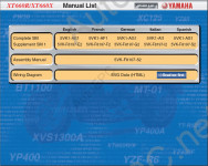 Yamaha Repair Manuals 2007 650-1100cc        Yamaha - XVS650A, MT-03, TDM900/A, FZ1-N/S/SA, YZF-R1, BT1100, XT660R/X.