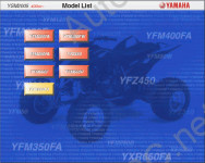 Yamaha Repair Manuals 2005 ATV       ATV - YFM50, YFM80W, YFM125, YFS200, YFM250B, YFM350, YFM350A, YFM350FA, YFZ350, YFM400FA, YFM400FW, YFM450FA, YFZ450, YFM660F, YFM660R, YXR660FA