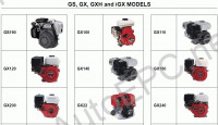 Honda Engines документация по ремонту горизонтальных и вертикальных двигателей Honda