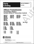 Allison Transmission Parts Catalog 4000 product families каталог запчастей