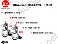 BT RRX35/45, RSX40/50, RDX30 Forklift Parts and Service Manual ������� ��������� � ����������� �� ������� ��������� ������� BT RRX35/45, RSX40/50, RDX30 Forklift Parts and Service Manual