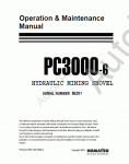 Komatsu Hydraulic Mining Shovel PC3000-6 Komatsu Hydraulic Mining Showel PC3000-6 Service Manual