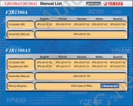 Yamaha Repair Manuals 2007 1100cc--         - XVS1100A, FJR1300A, FJR1300AS, XVS1300A, MT-01, XV1900A.