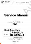 Tadano Rough Terrain Crane GR-800XL-1 - Service Manual + Training Manual      ,    ,  ,  ,    .